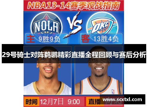 29号骑士对阵鹈鹕精彩直播全程回顾与赛后分析